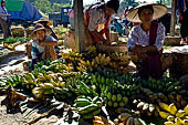 Inle Lake Myanmar. The market of the village of Nampan on the eastern lakeshore. 